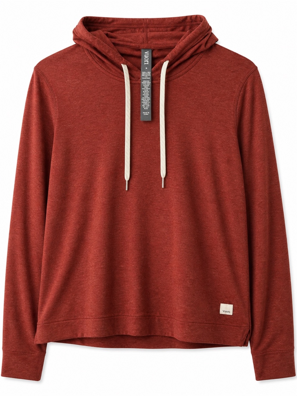 Vuori Halo Essential Hoodie Current Heather Red DreamKnit Pullover Small S
